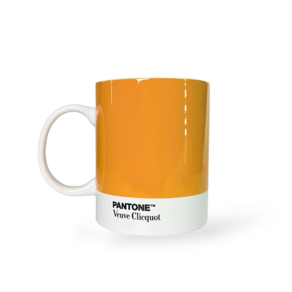 PANTONE Copenhagen.Design Art Veuve Cliquot Yellow Coffee Tea Cup Mug RARE